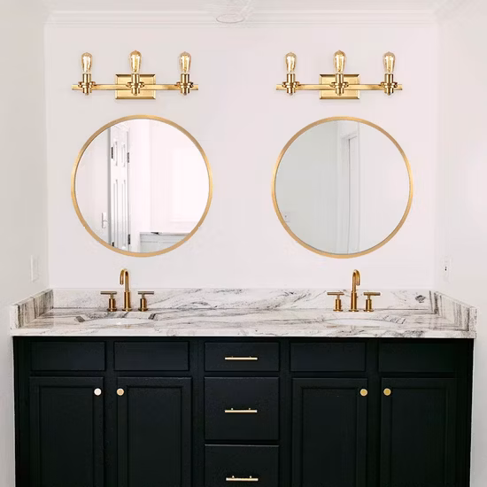 스트립 행거가 있는 현대적인 장식 불규칙 욕실 벽 거울