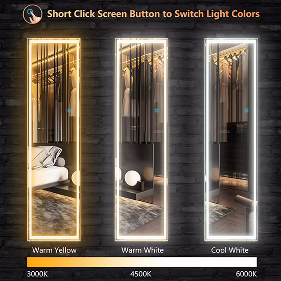 유럽 ​​표준 공장 도매 알루미늄 프레임, 현대 미용실 가구, 유리 장식, 드레싱 바닥, LED 욕실 벽 거울