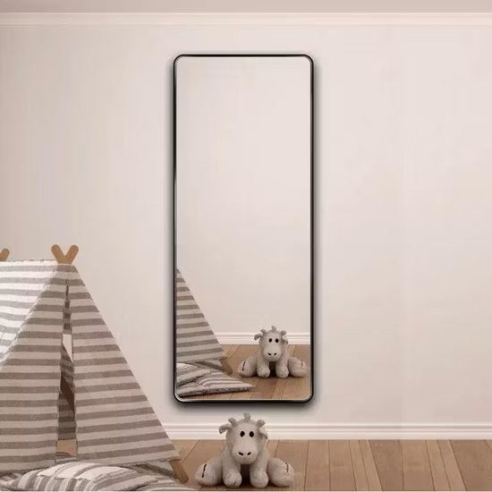 160*60cm 전장 물결 모양 장식적인 지면 서 있는 화장 거울